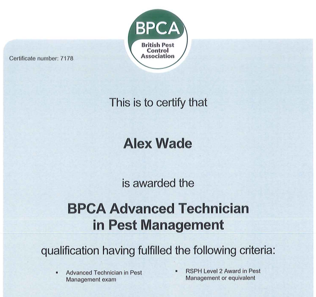 Advanced Technician in Pest Management
